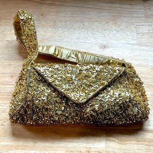 Gold Sequenced Clutch